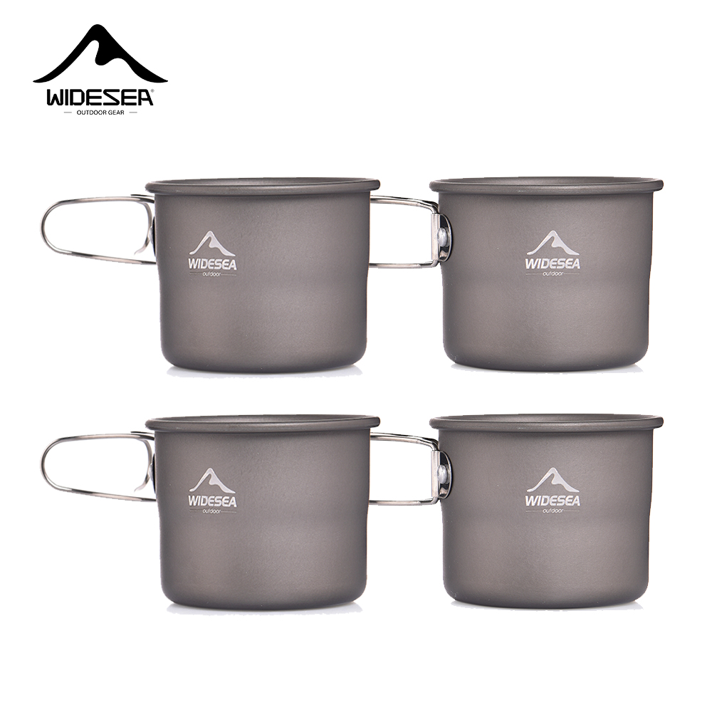 Coffee Equipment And Supplies - Widesea Camping แก้วกลางแจ้งชากาแฟถ้วยอลูมิเนียมการท่องเที่ยวบนโต๊ะอาหารอุปกรณ์ทําอาหารปิคนิคอุปกรณ์ Tourist Trekking 4