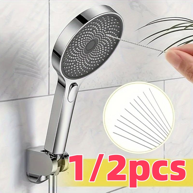 Group Head Brush - ชุดแปรงทำความสะอาดหัวฝักบัวแบบเข็มสแตนเลส 10 ชิ้น เหมาะสำหรับหัวฝักบัวหลายขนาด อุปกรณ์ทำความสะอาดห้องน้ำ