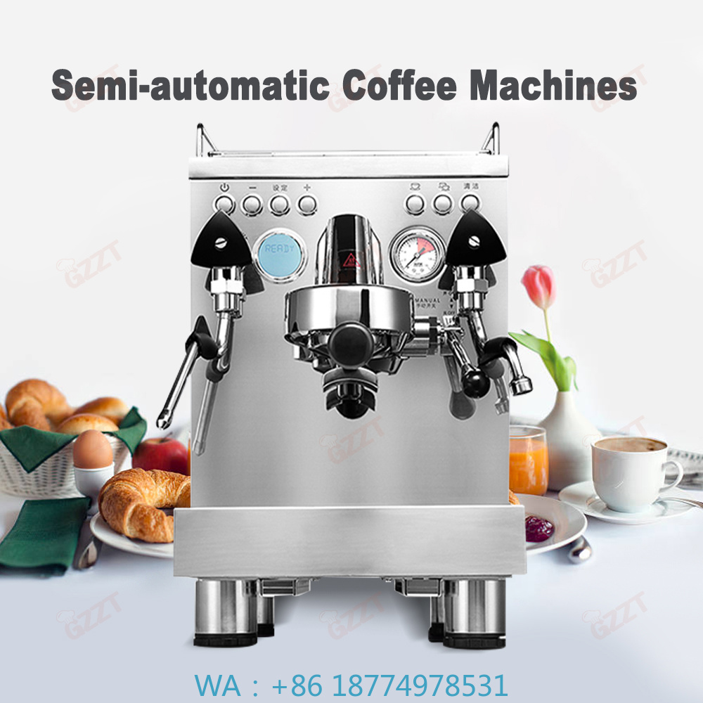 Coffee Equipment And Supplies - เครื่องชงกาแฟเอสเพรสโซแบบจ่ายน้ำคู่, ระบบกึ่งอัตโนมัติระดับมืออาชีพ พร้อมหัวสกัด E61 สำหรับการเตรียมกาแฟ