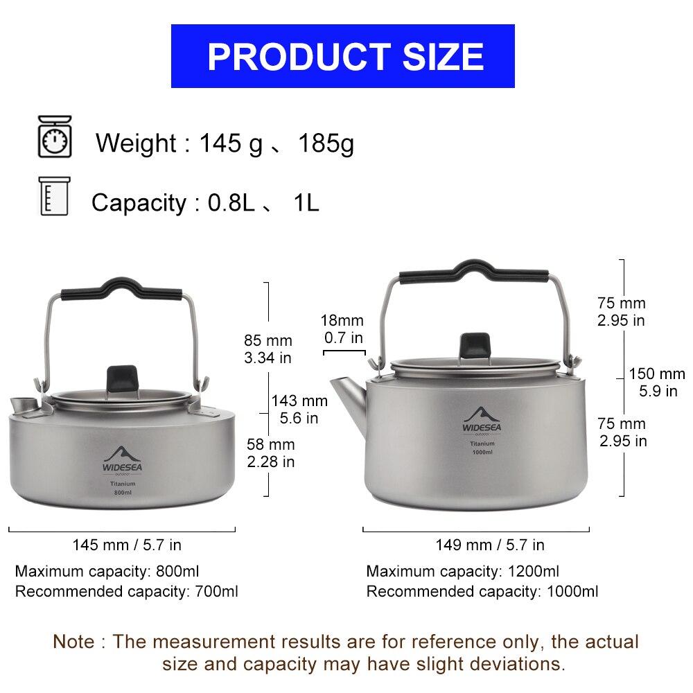 Widesea Camping กาต้มน้ําไทเทเ - Coffee Equipment And Supplies บทวิจารณ์และราคา