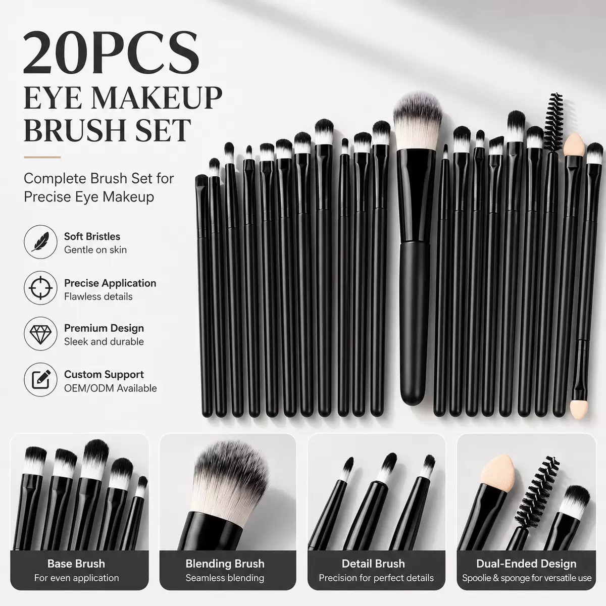 ชุดแปรงแต่งหน้ามืออาชีพ 20 ชิ้ - Group Head Brush บทวิจารณ์และราคา