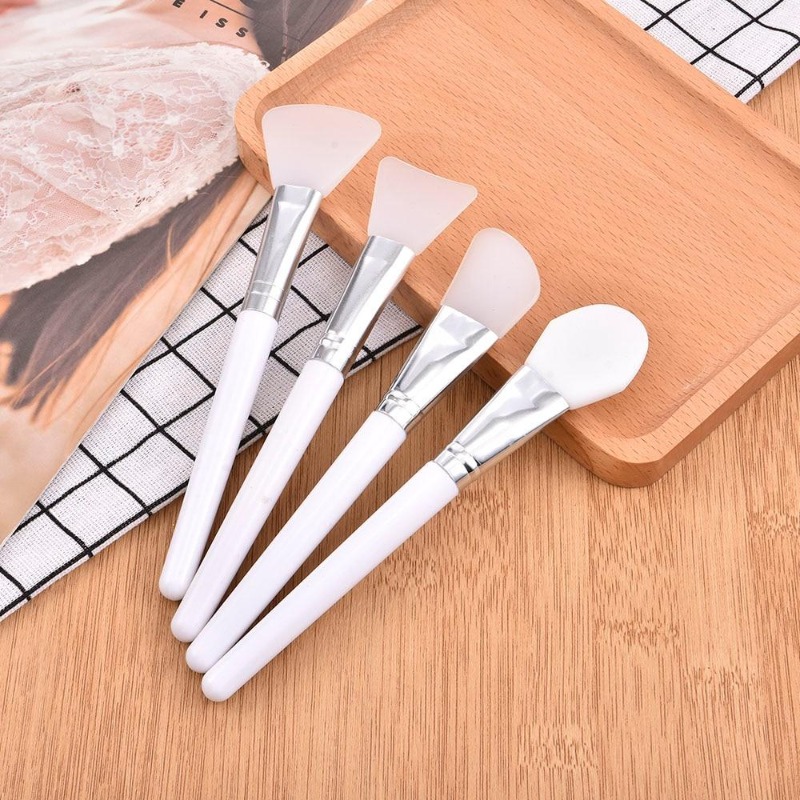 4 ชิ้น/เซ็ตสีขาวแต่งหน้าซิลิโค - Group Head Brush บทวิจารณ์และราคา